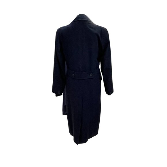 Lion Apparel Flight Attendant Coat Long Double Breasted Structured Vintage Navy - Picture 7 of 11